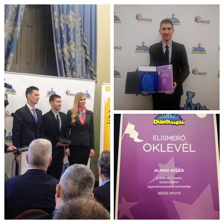 A tanév legeredményesebb Diákolimpia® testnevelője díj